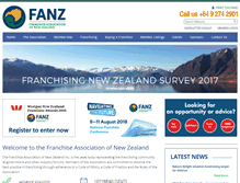 Tablet Screenshot of franchiseassociation.org.nz